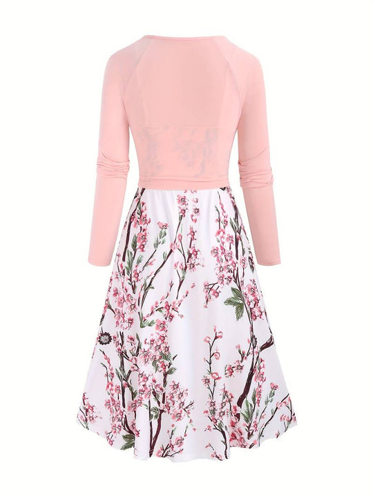 Dames Sakuraprint Midi Zomerjurk - Vivian