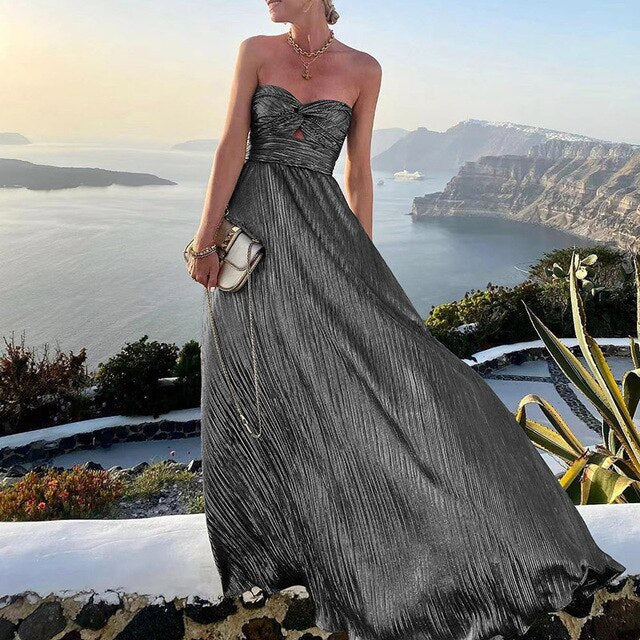 Dames Strapless Maxi Avondjurk - Jassy