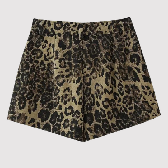 Dames Stretchy Leopardprint Shorts - Frances