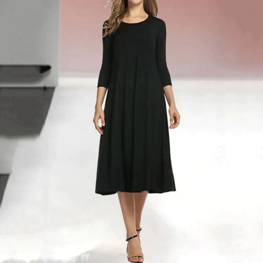 Dames Stylish Design Driekwart Midi Zomerjurk - Femme