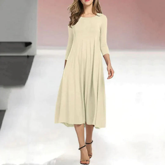 Dames Stylish Design Driekwart Midi Zomerjurk - Femme