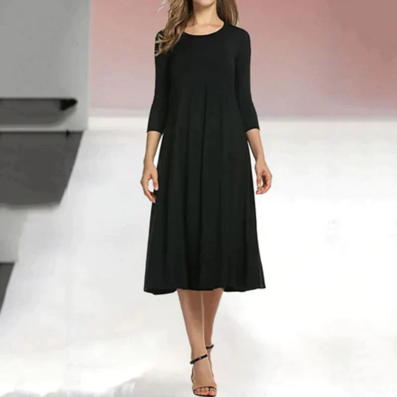 Dames Stylish Design Driekwart Midi Zomerjurk - Femme