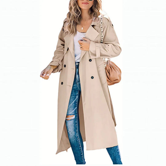 Dames Trenchcoat | Tijdloos Design & Verstelbare Taille