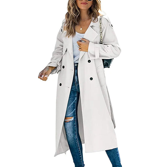 Dames Trenchcoat | Tijdloos Design & Verstelbare Taille