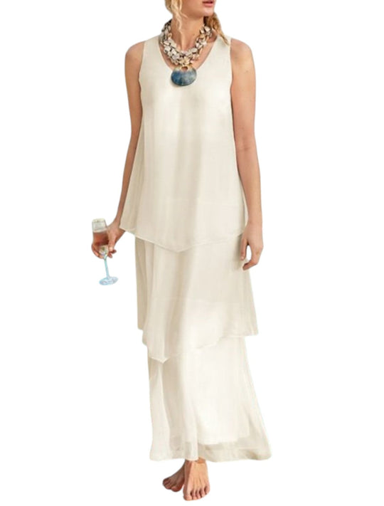 Dames Vloeiende Maxi Zomerjurk - Ava