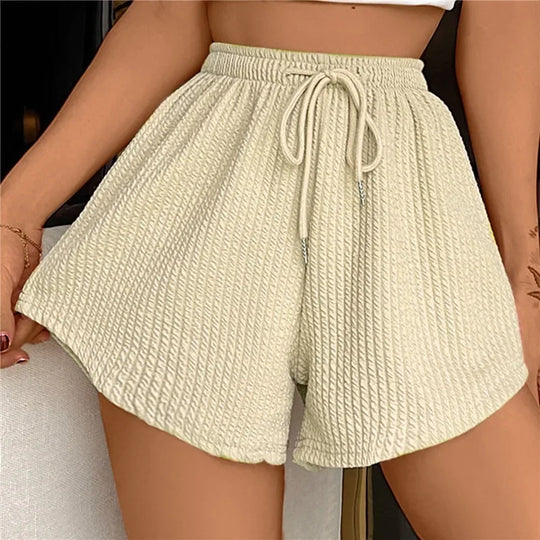 Dames Wijde Pijpen Drawstring Shorts - Elizabeth