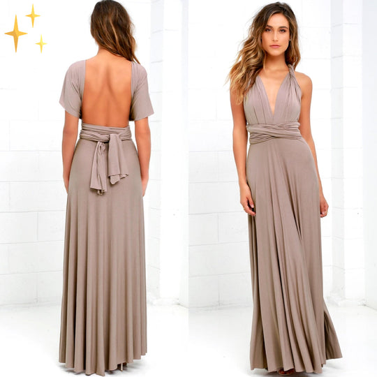 Dames Wrap Around Maxi Jurk voor Bruiloft - Fiete