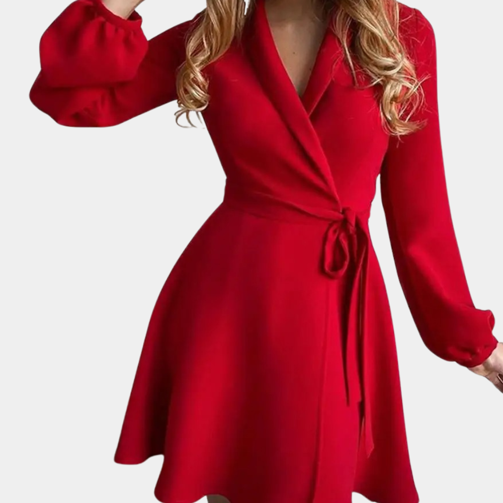 Dames Wrap Mini Blazer Jurk - Geneva