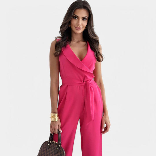 Dames jumpsuit met riem -Barbara