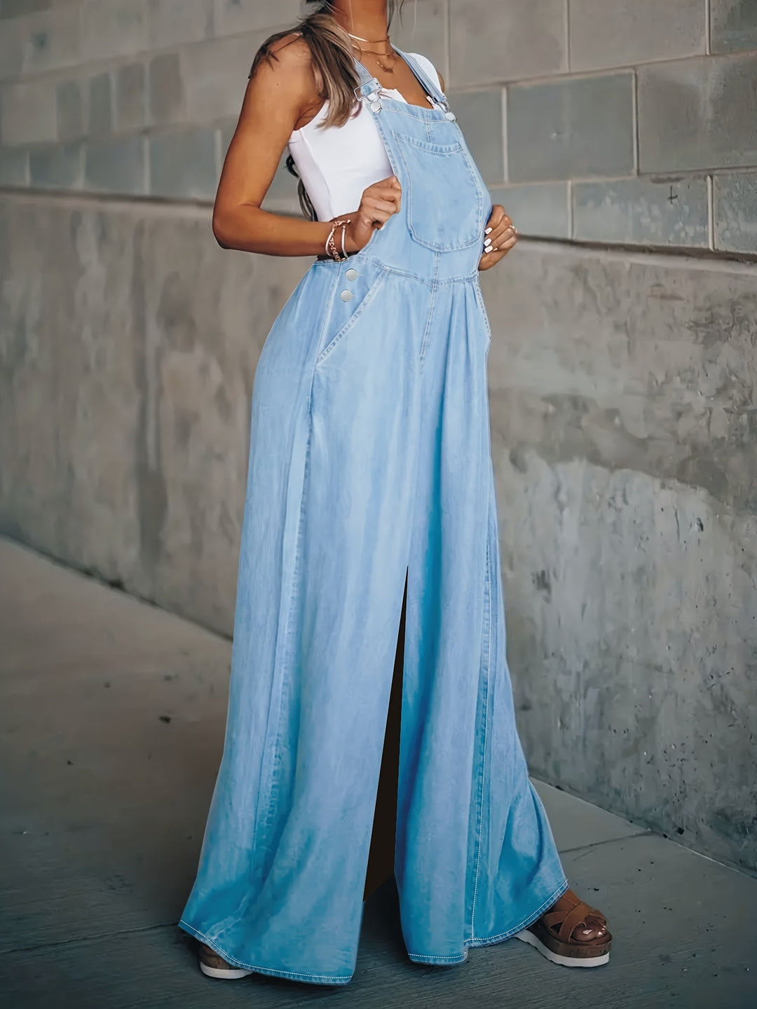 Dames wijde denim overall - Sophie