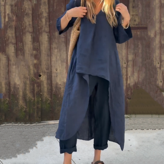 Dames zomerbroek en lange rug set- Marissa