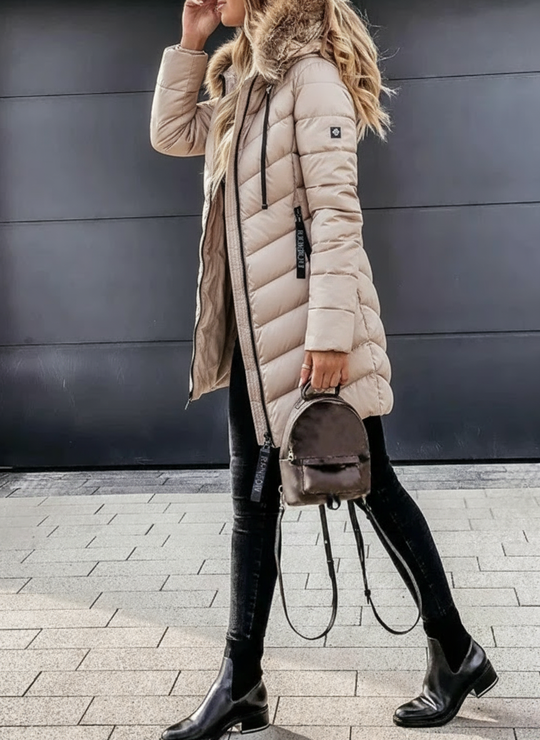 Dames Donsjack met Bontkraag | Warm Winterjack 1