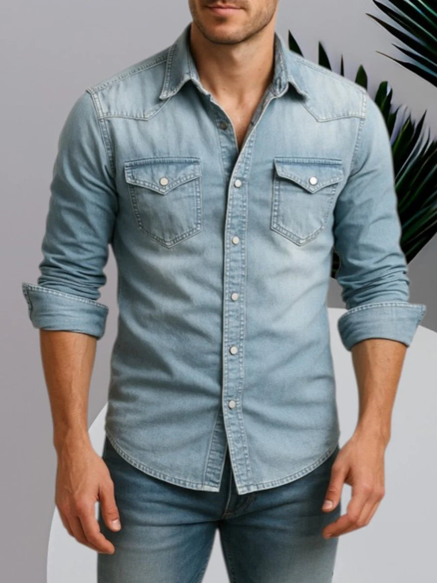 Denim overhemd Heren | Tijdloos Design & Makkelijk te Layeren