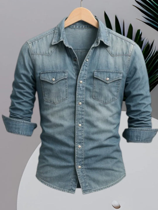 Denim overhemd Heren | Tijdloos Design & Makkelijk te Layeren