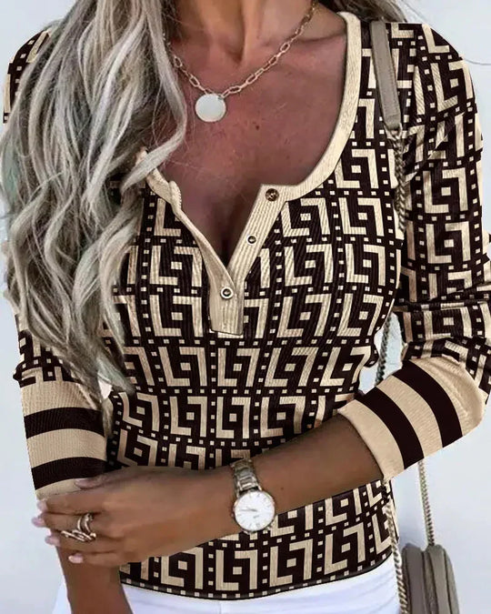 Donna - Geometrische print top voor dames