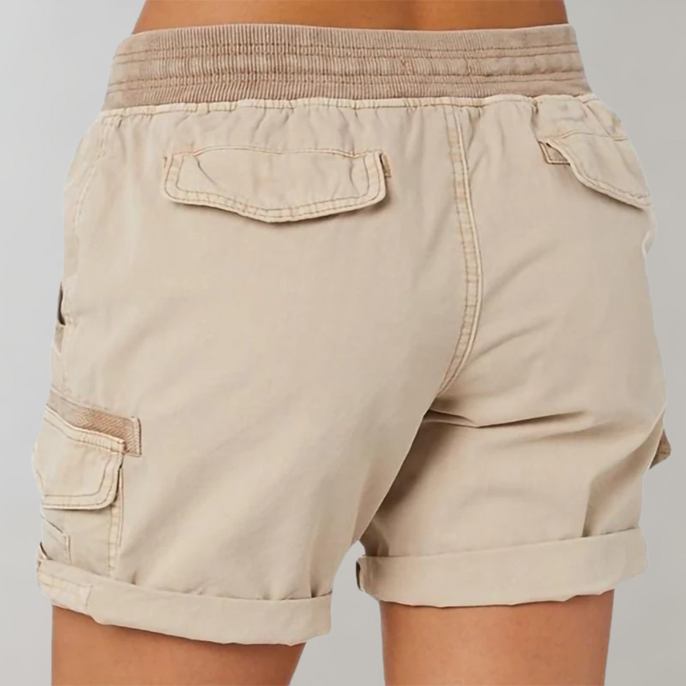 Dames Korte Broek Hoge Taille Stijlvol en Comfortabel - Dorthea-2
