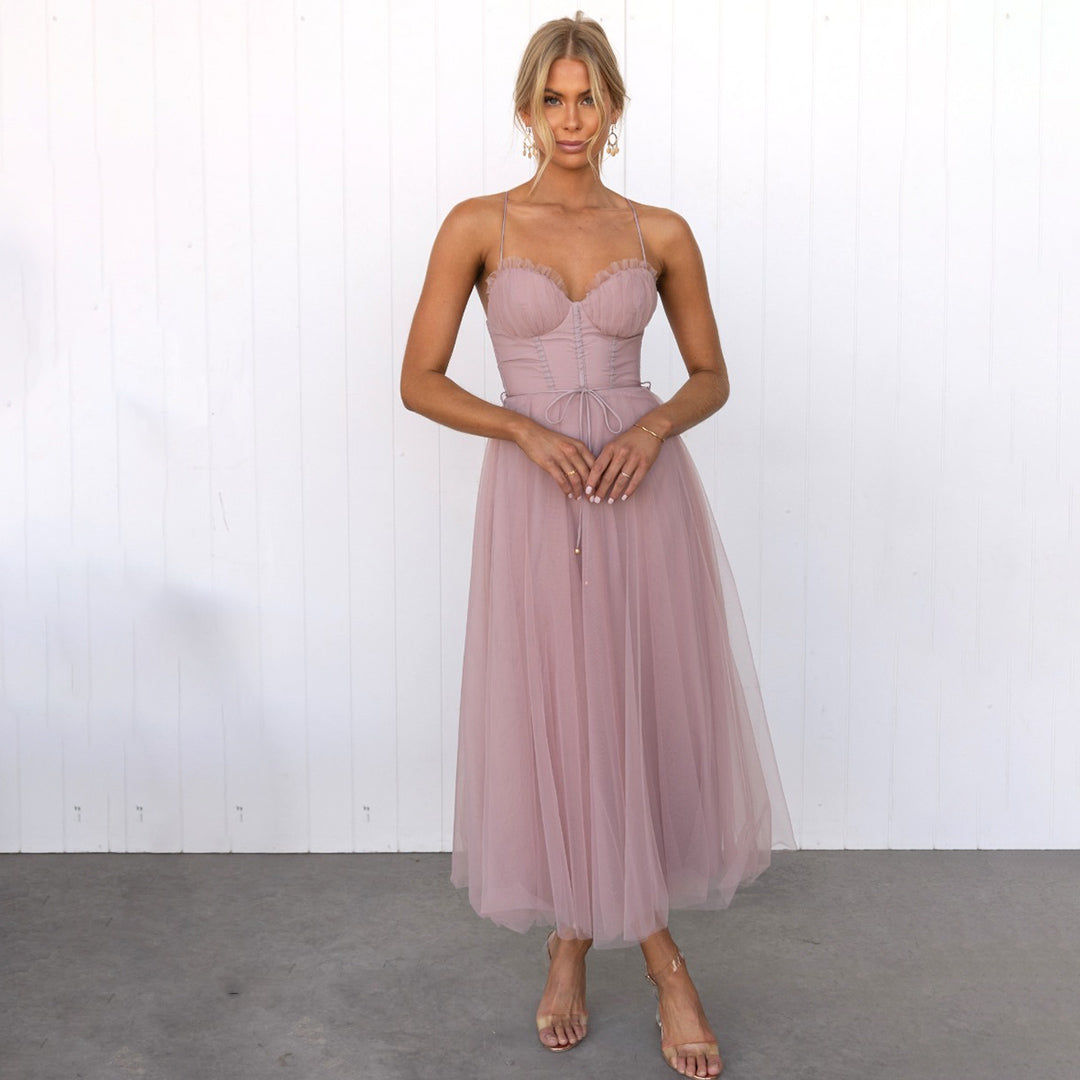 Elegante damespijp met flatterende snit Midi zomerjurk - Zora