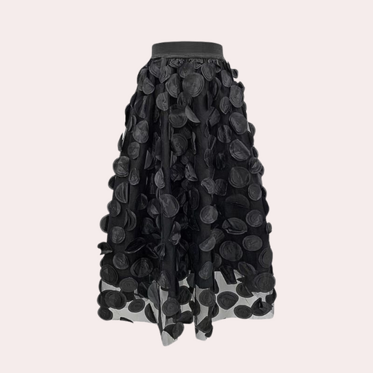 Dames Lange Zwarte Rok Elegante Stijl - Seraphina-2