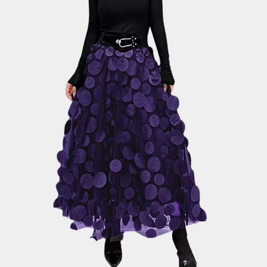 Variant image for Dames Lange Zwarte Rok Elegante Stijl - Seraphina-11