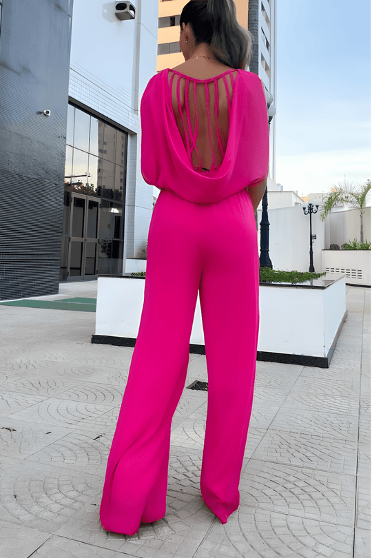 Dames Jumpsuit Mouwloos Zwart met Wijdvallende Pijpen - Emma-6