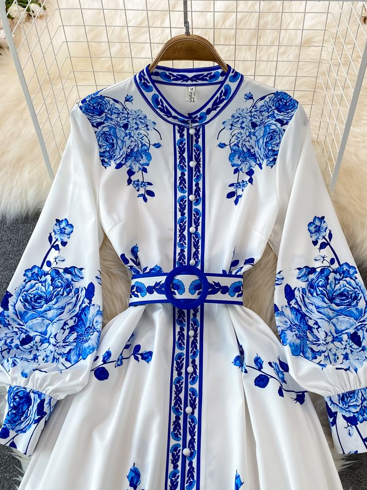 Dames Maxi Jurk Bloemenprint Elegante Lange Zomerjurk - Klara-3