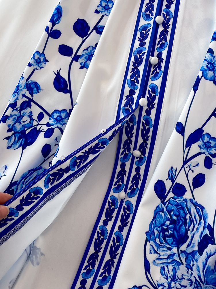 Dames Maxi Jurk Bloemenprint Elegante Lange Zomerjurk - Klara-6