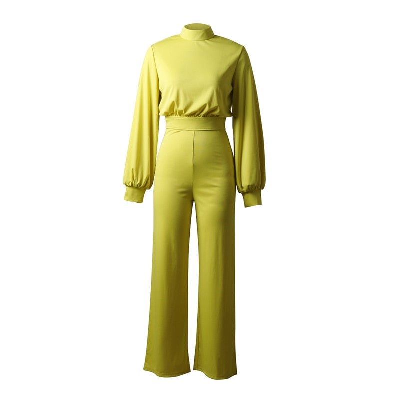 Formele elegante dames jumpsuit met lange mouwen - Evelyn