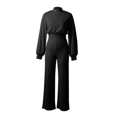 Formele elegante dames jumpsuit met lange mouwen - Evelyn