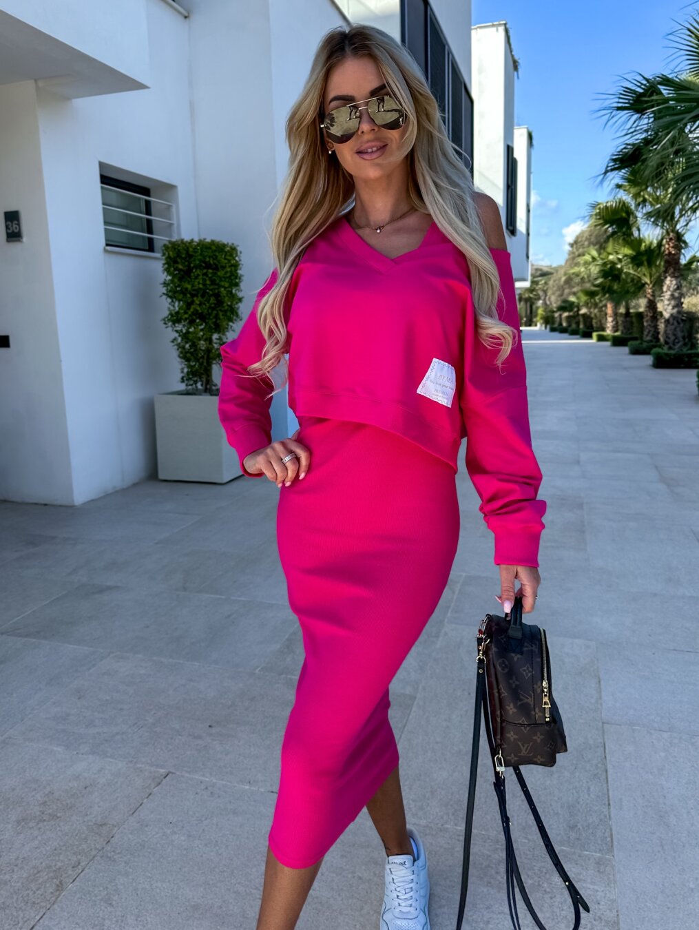 Variant image for Dames Midi Jurk Elegante Tweedelige Set met Sweatshirt - Amelia-9