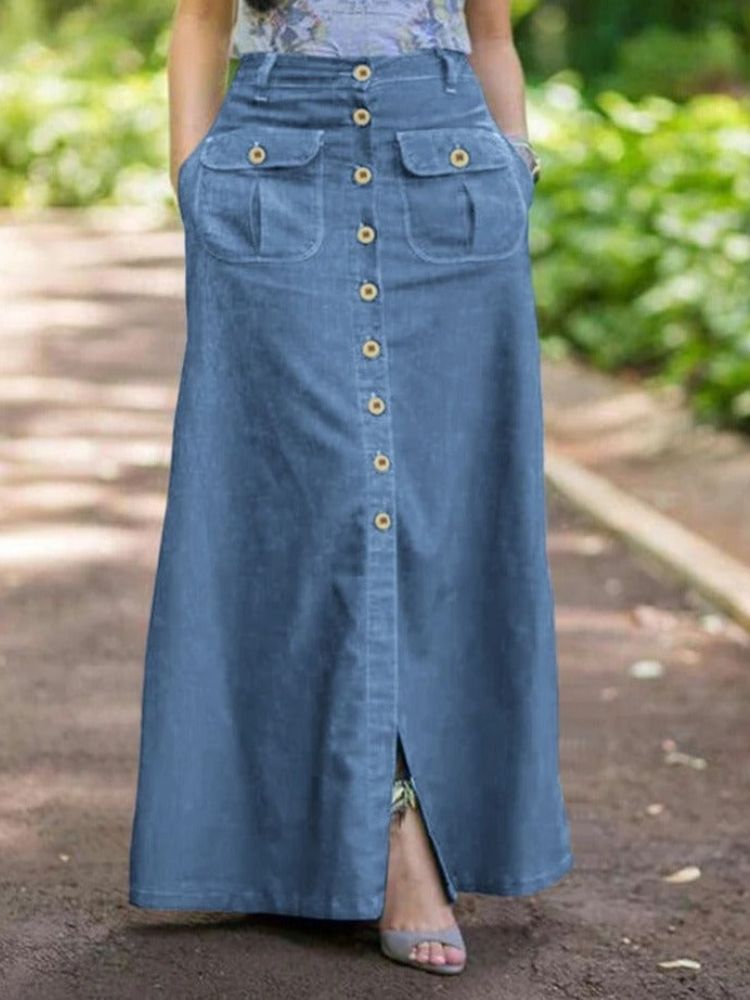 Variant image for Dames Lange Spijkerrok Elegant Design - Margriet-8