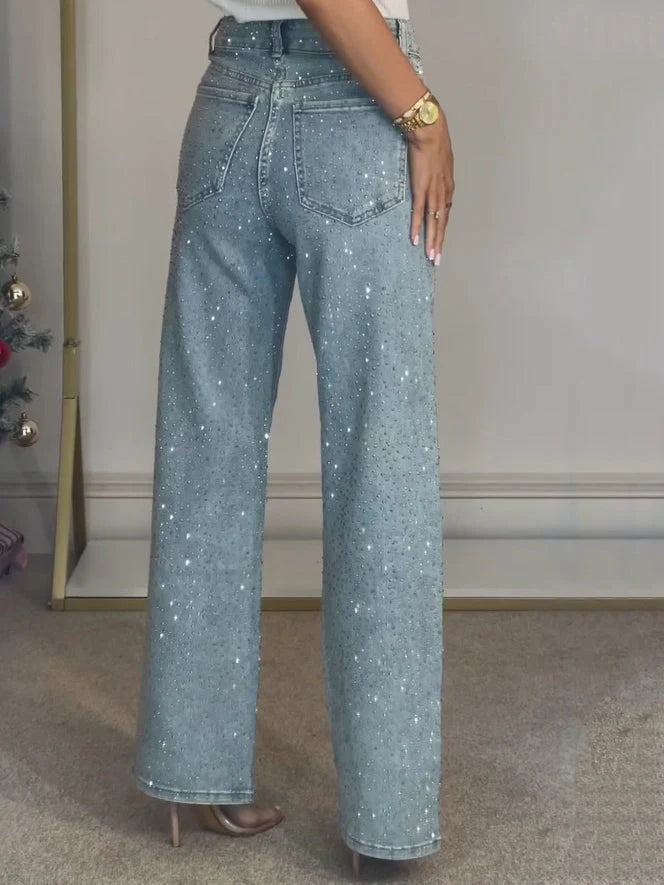 Glitterende damesjeans | High Waist & Sprankelende Look