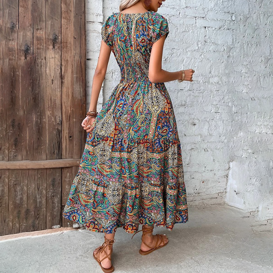 Dames Boho Maxi Zomerjurk - Elvira