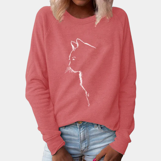 Adria - Casual damestrui met kattenmotief