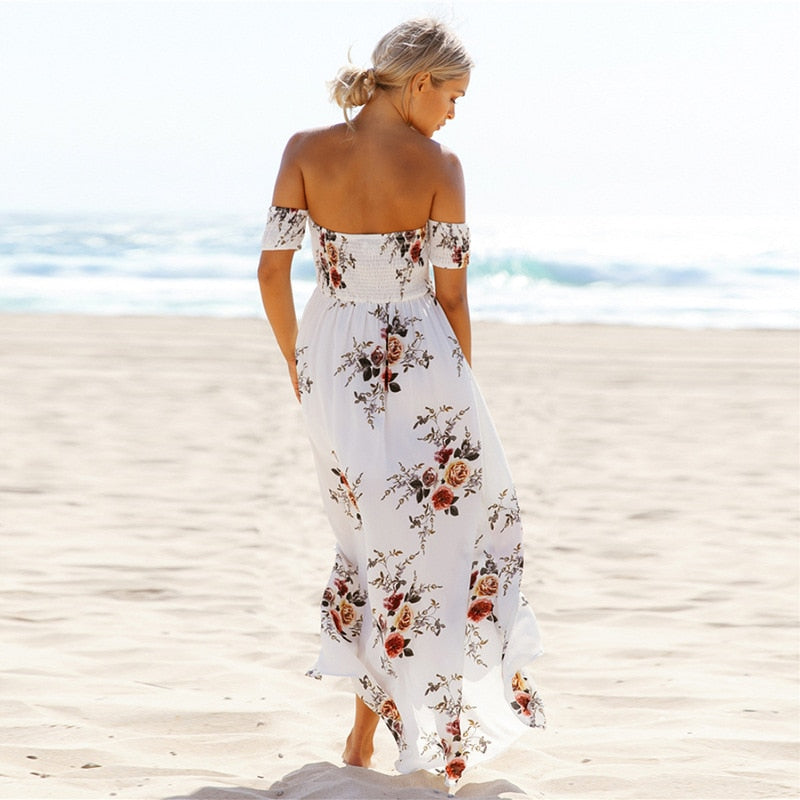Variant image for Dames Maxi Jurk Bloemenprint Off-the-Shoulder Zomer - Lisa-19