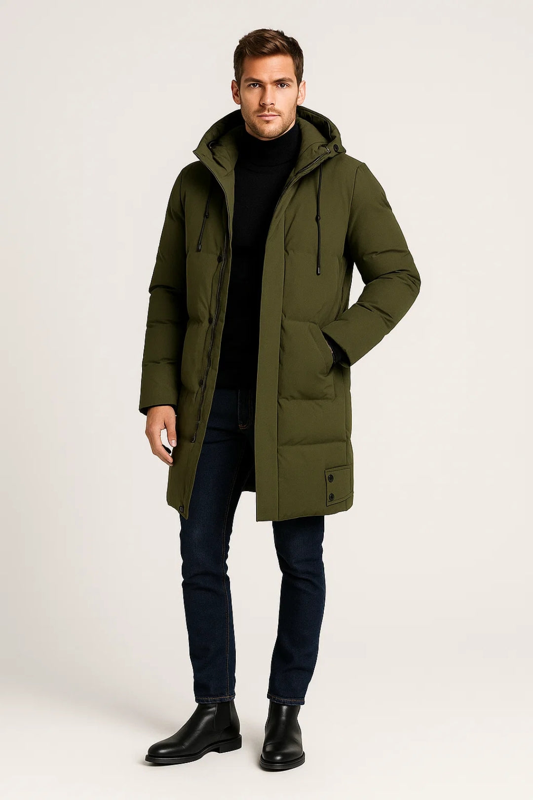 Heren Parka Jas | Verstelbare capuchon | Wind- en kouwerend voor winter