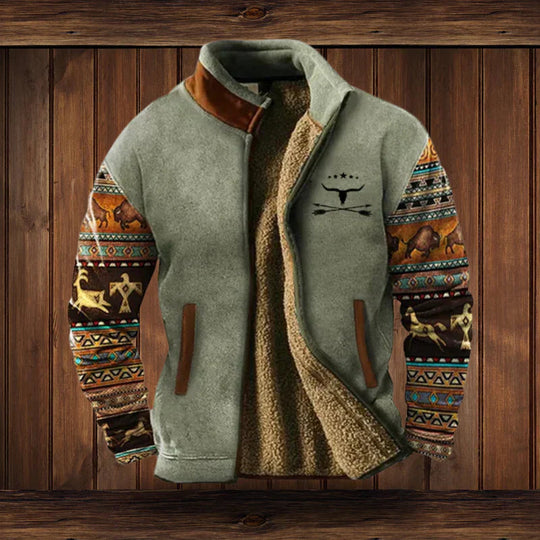 Heren Winterjas | Western Design | Karaktervolle Patroonmouwen