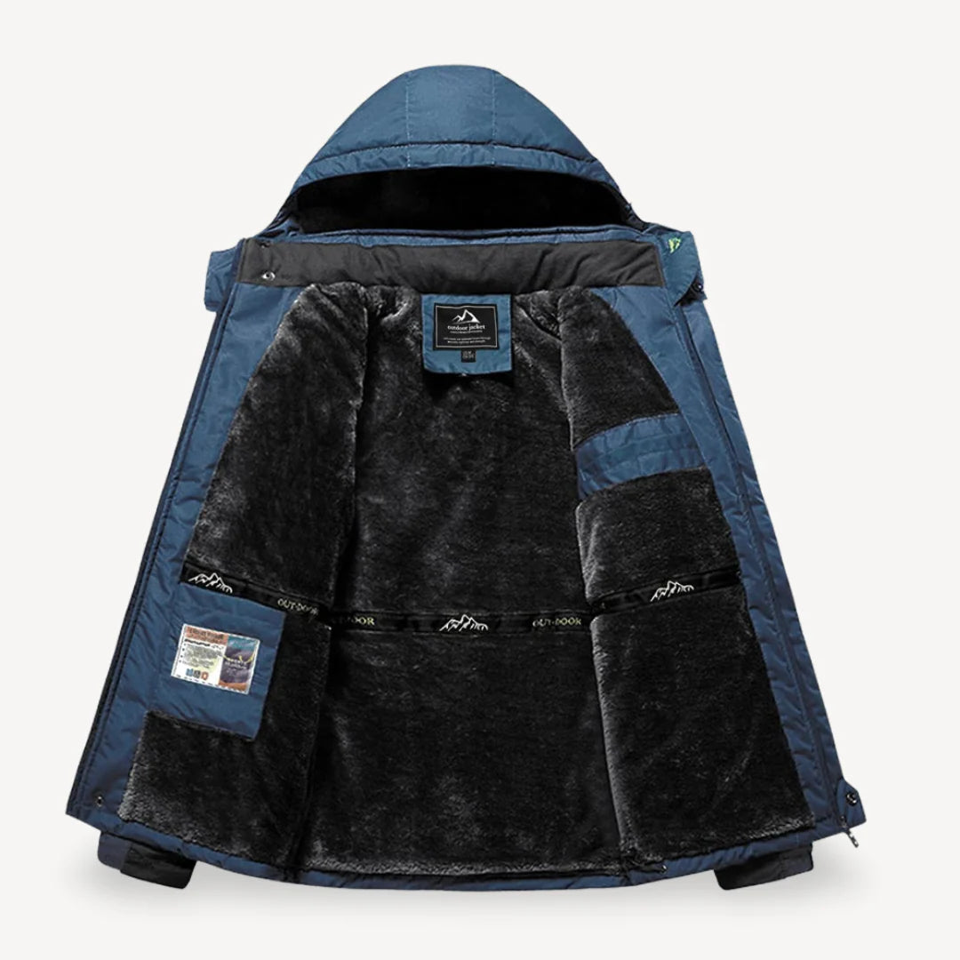 Heren Waterafstotende Winterjas met Capuchon en Fleecevoering 3