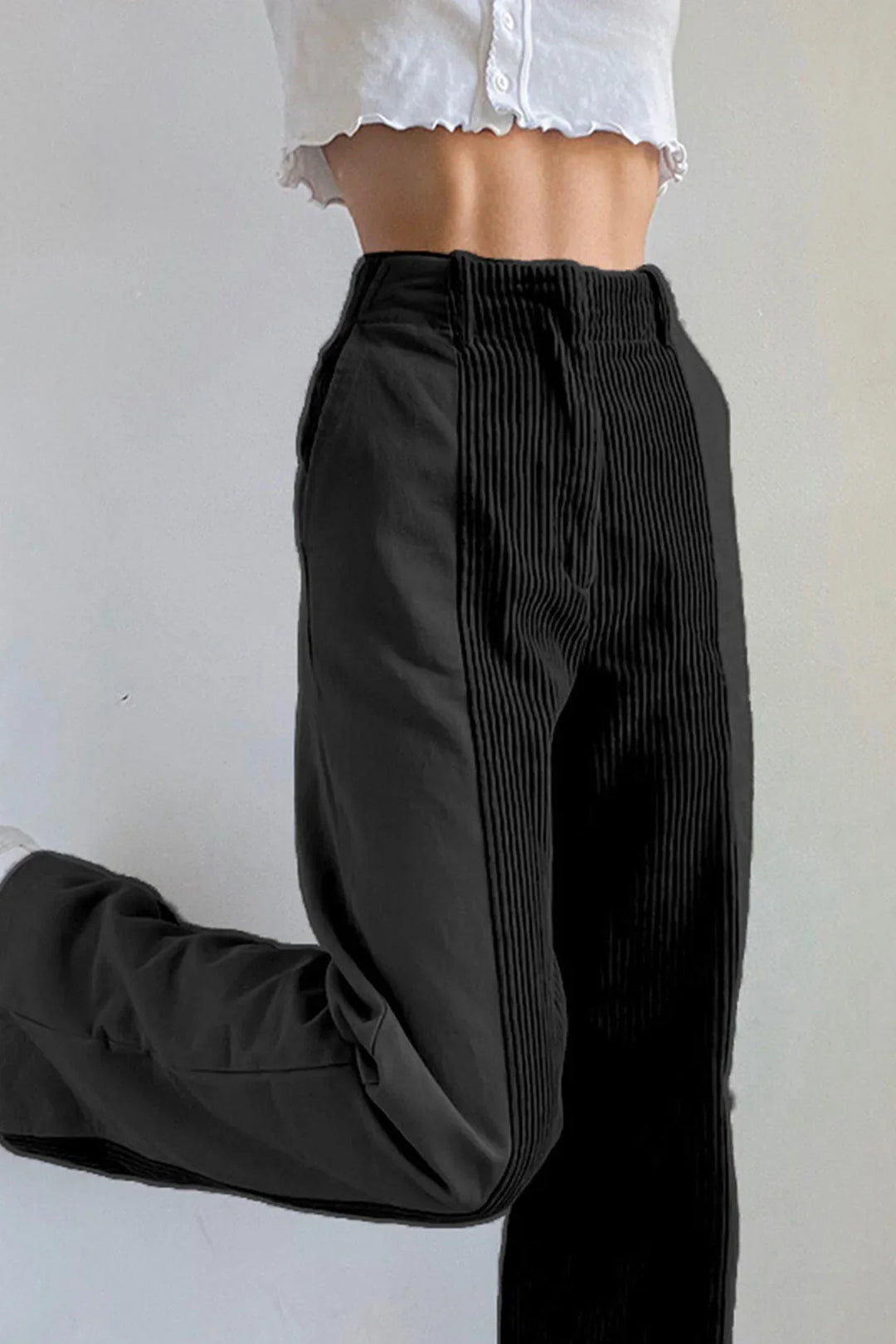 Diana - Hoog Getailleerde Corduroy Broek voor Dames