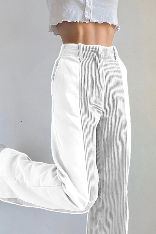 Diana - Hoog Getailleerde Corduroy Broek voor Dames