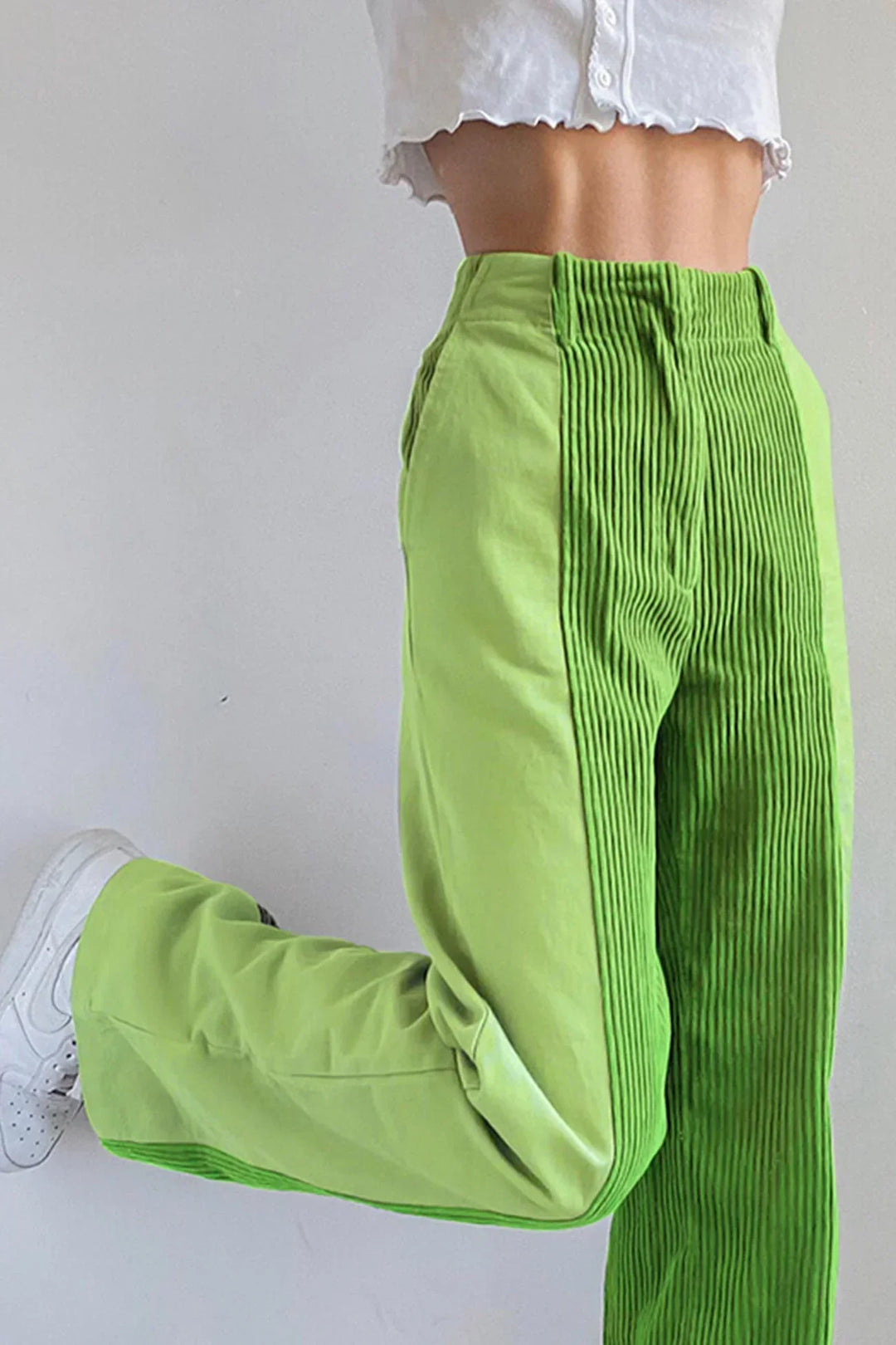 Diana - Hoog Getailleerde Corduroy Broek voor Dames