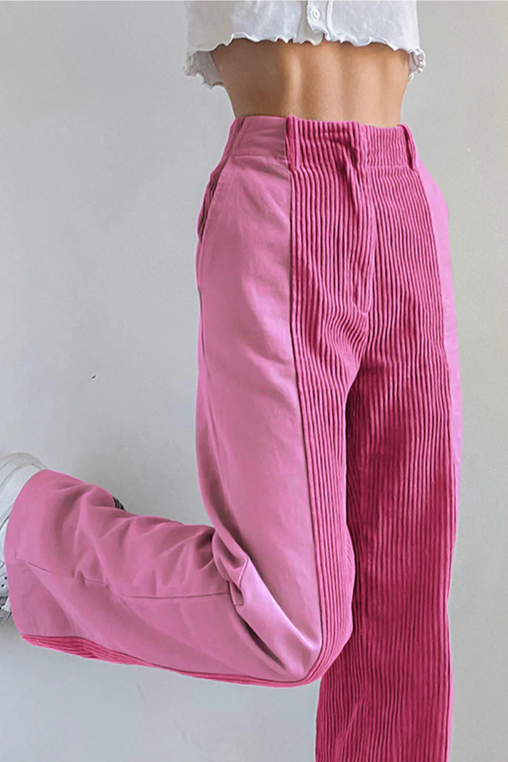 Diana - Hoog Getailleerde Corduroy Broek voor Dames