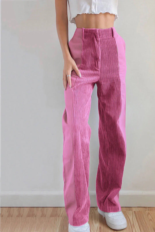 Diana - Hoog Getailleerde Corduroy Broek voor Dames