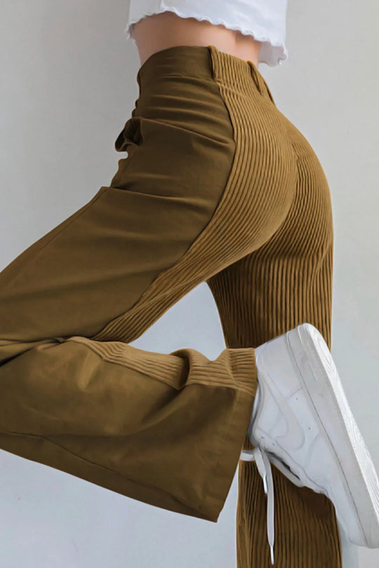 Diana - Hoog Getailleerde Corduroy Broek voor Dames