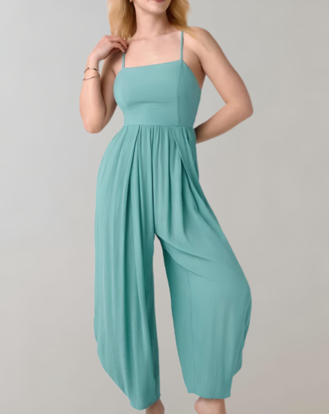 Dames Jumpsuit Zwart Elegante Spaghettibandjes - Cloe-5