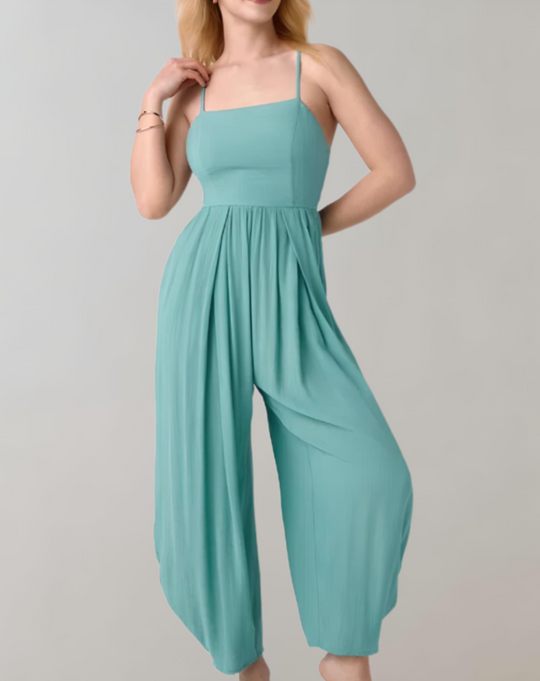 Dames Jumpsuit Zwart Elegante Spaghettibandjes - Cloe-5