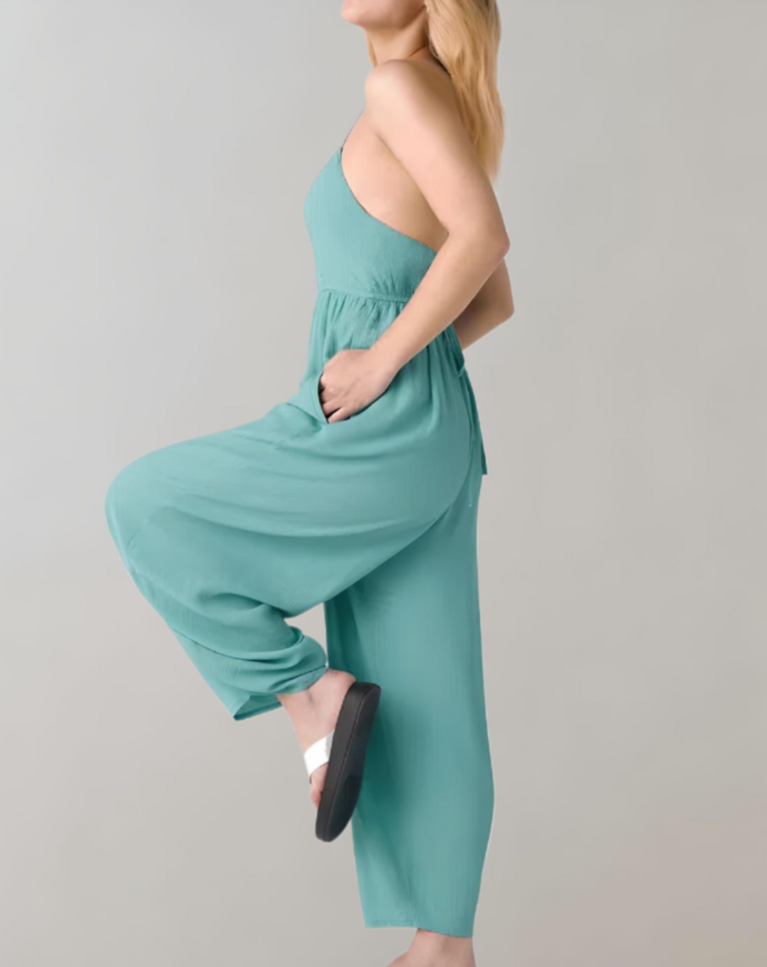 Dames Jumpsuit Zwart Elegante Spaghettibandjes - Cloe-6