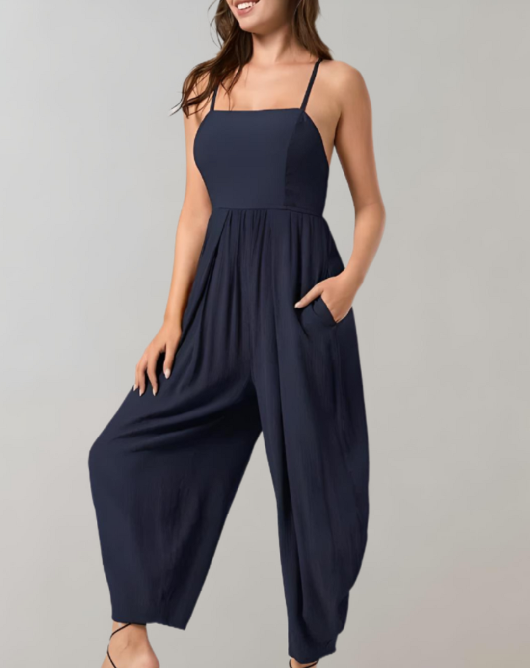 Variant image for Dames Jumpsuit Zwart Elegante Spaghettibandjes - Cloe-8