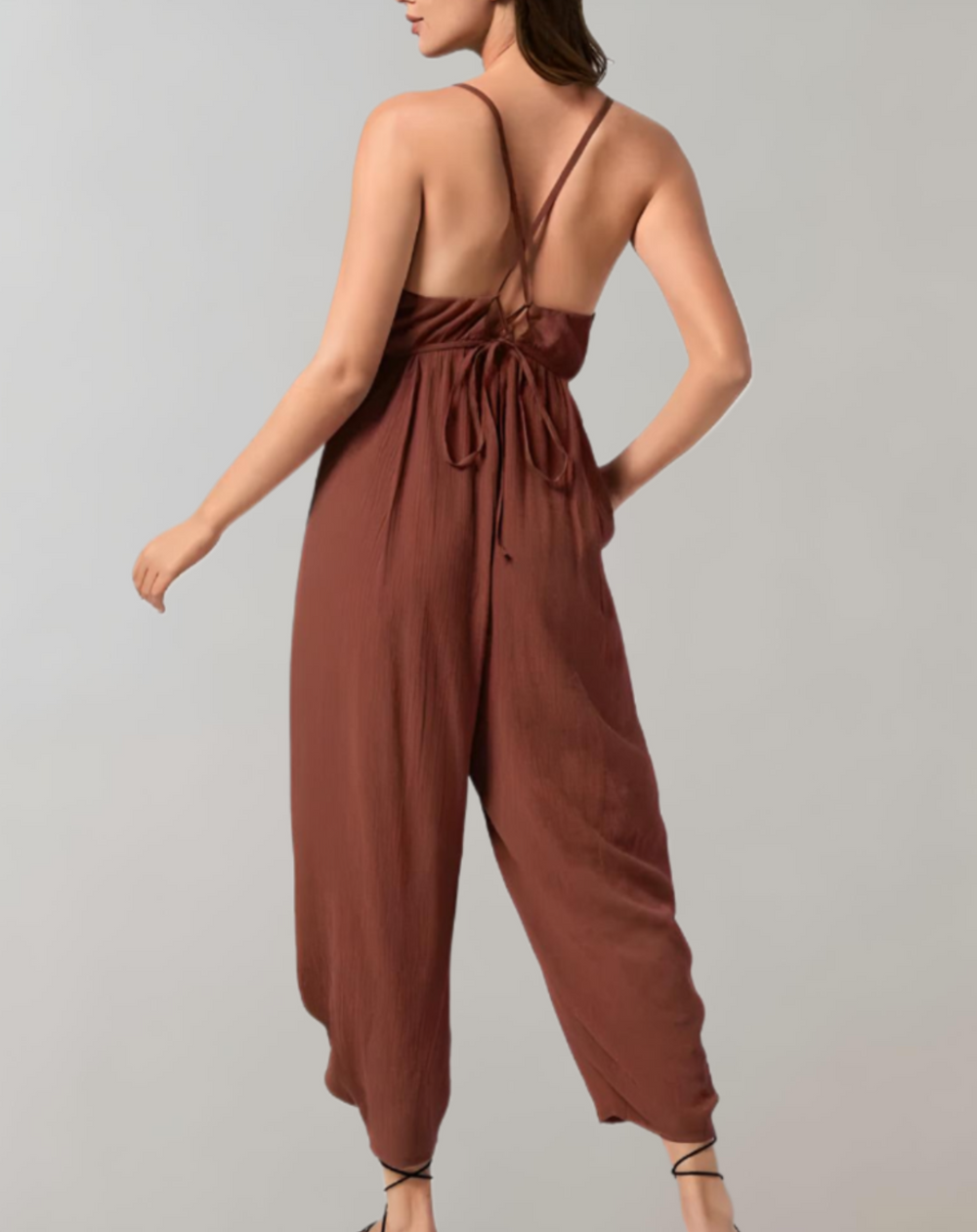 Dames Jumpsuit Zwart Elegante Spaghettibandjes - Cloe-2