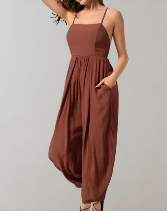Dames Jumpsuit Zwart Elegante Spaghettibandjes - Cloe-3