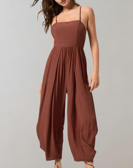 Dames Jumpsuit Zwart Elegante Spaghettibandjes - Cloe-1